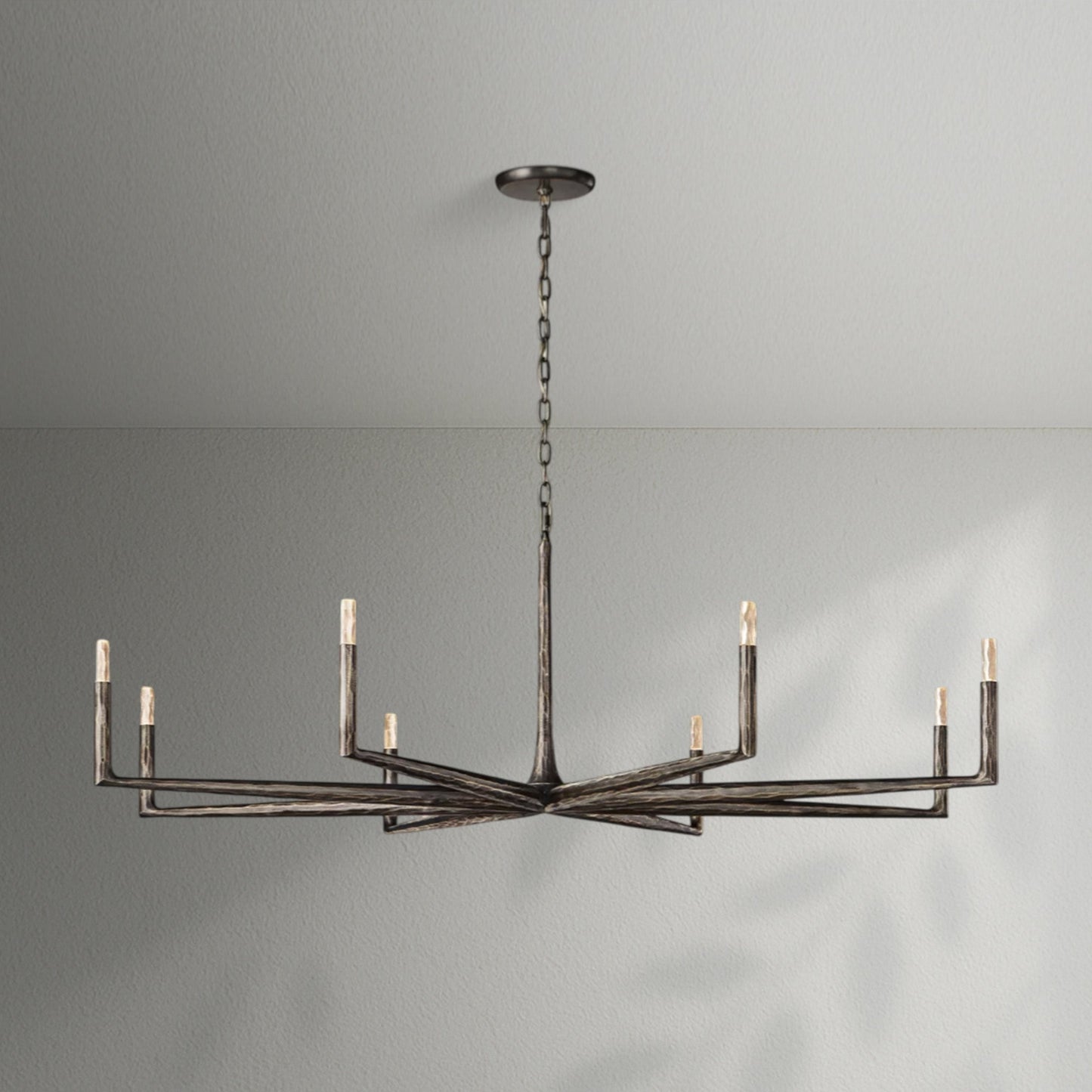 Thaddeos Forged Round Chandelier - Lightings Menu