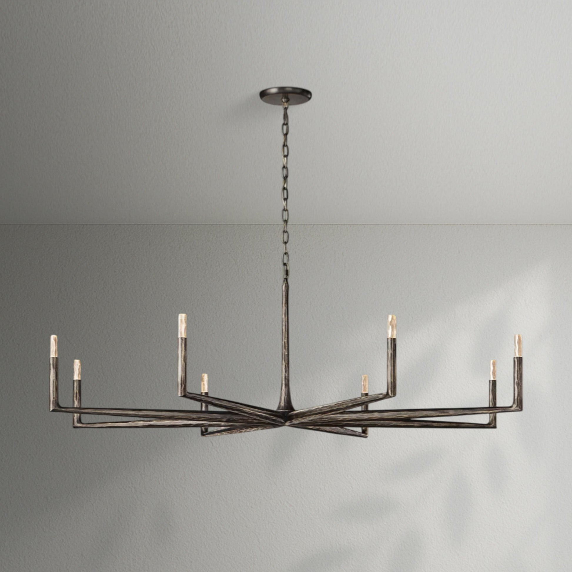 Thaddeos Forged Round Chandelier - Lightings Menu