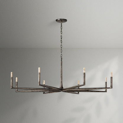 Thaddeos Forged Round Chandelier - Lightings Menu