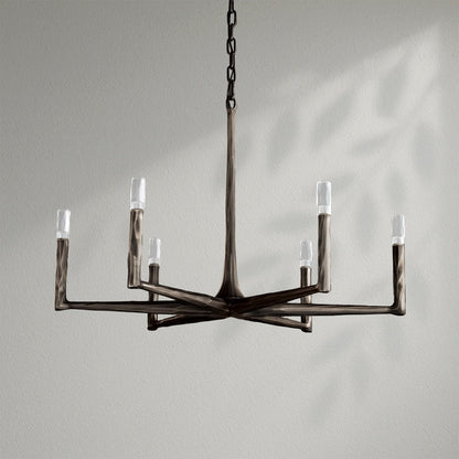 Thaddeos Forged Round Chandelier - Lightings Menu
