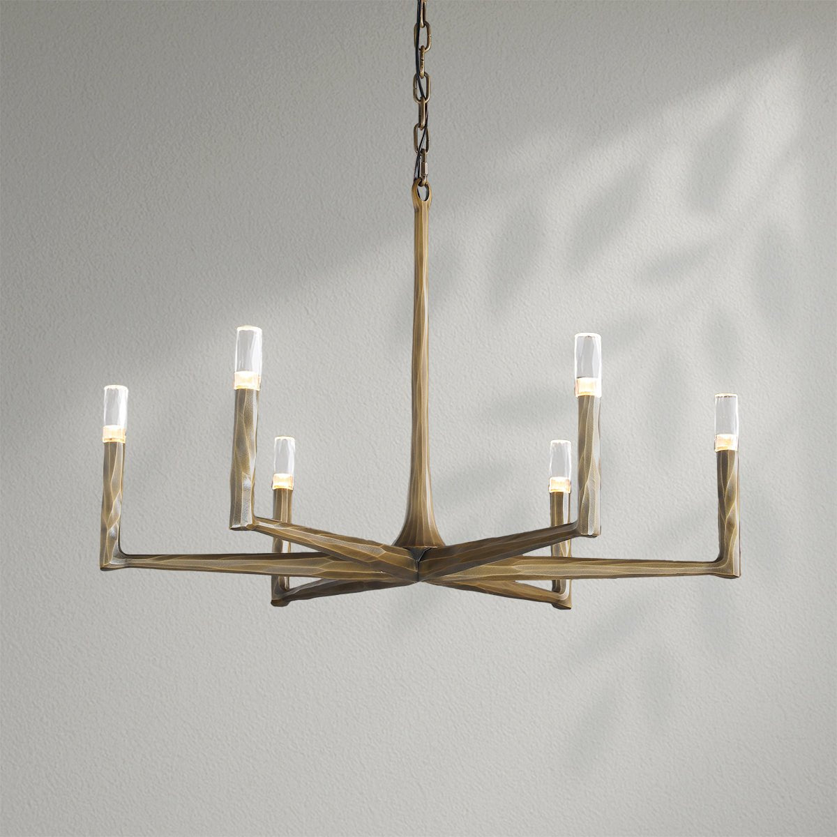 Thaddeos Forged Round Chandelier - Lightings Menu