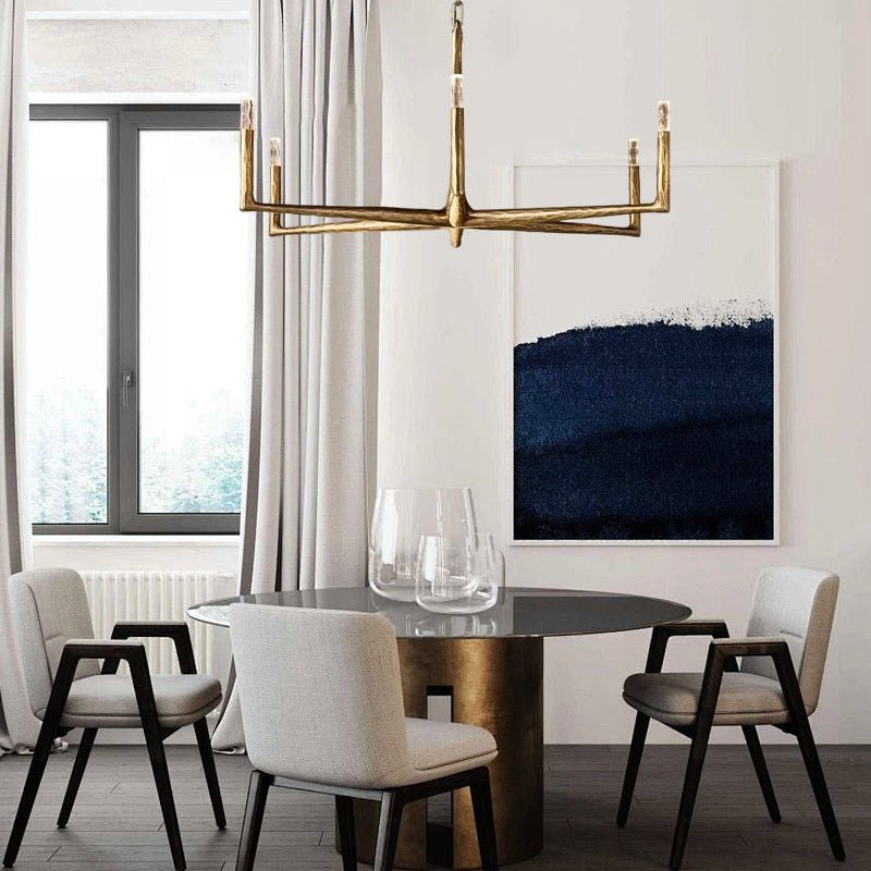 Thaddeos Forged Round Chandelier - Lightings Menu