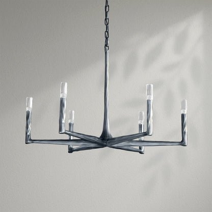 Thaddeos Forged Round Chandelier - Lightings Menu