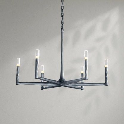 Thaddeos Forged Round Chandelier - Lightings Menu