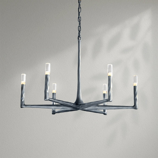 Thaddeos Forged Round Chandelier - Lightings Menu