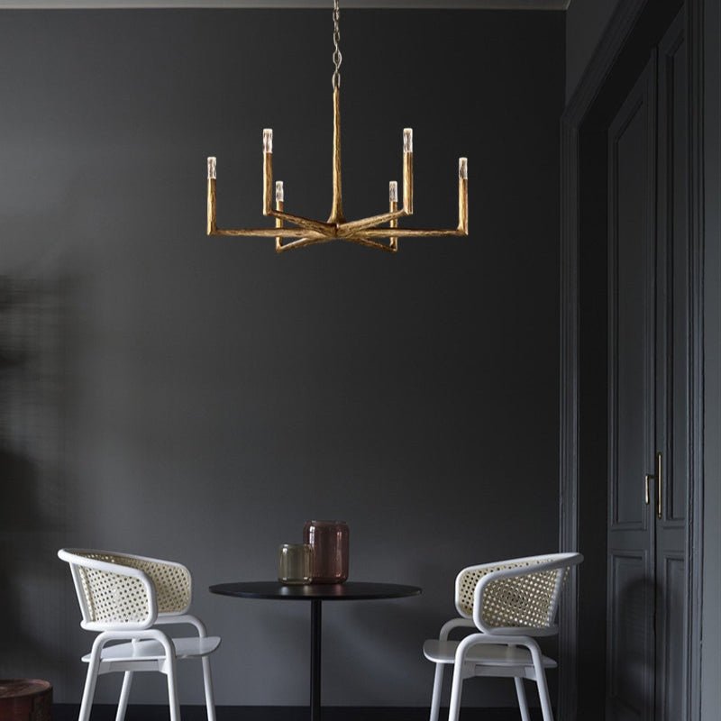 Thaddeos Forged Round Chandelier - Lightings Menu