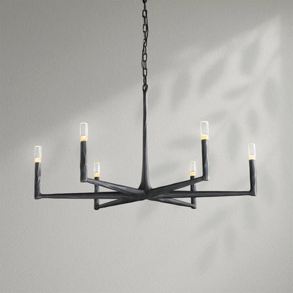 Thaddeos Forged Round Chandelier - Lightings Menu