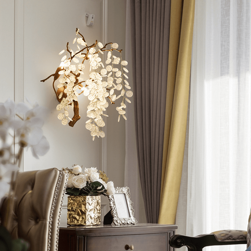 Thirza Branch Crystal Wall Sconce - Lightings Menu