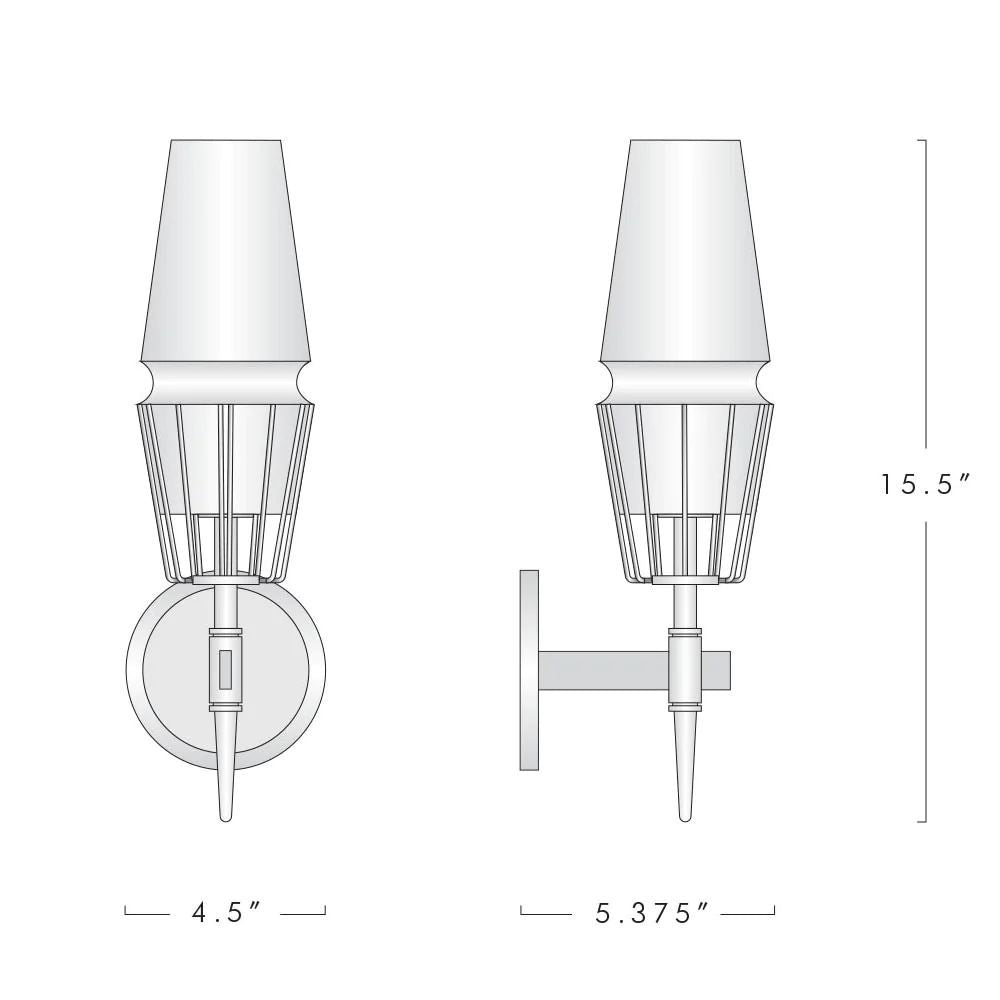 Torch Crystal Sconce 16" - Lightings Menu