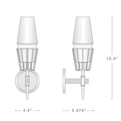 Torch Crystal Sconce 16" - Lightings Menu