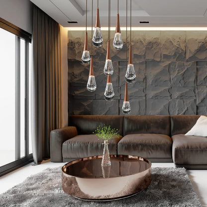 Water Drop Round LED Chandelier - Lightings Menu