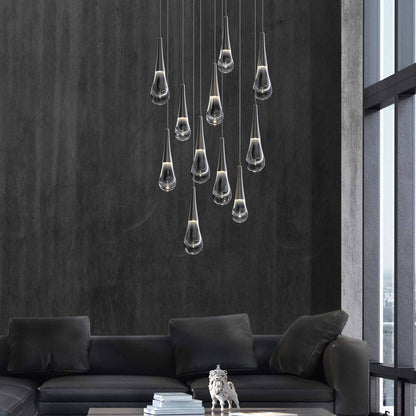 Water Drop Round LED Chandelier - Lightings Menu