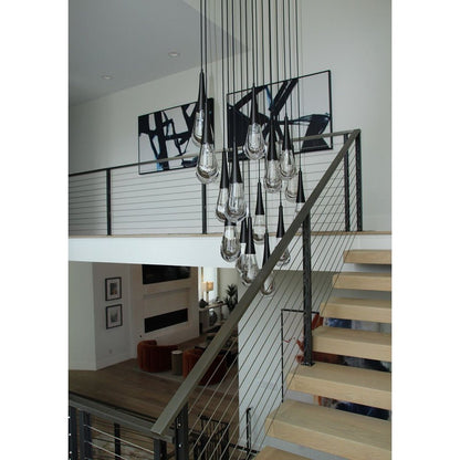 Water Drop Round LED Chandelier - Lightings Menu
