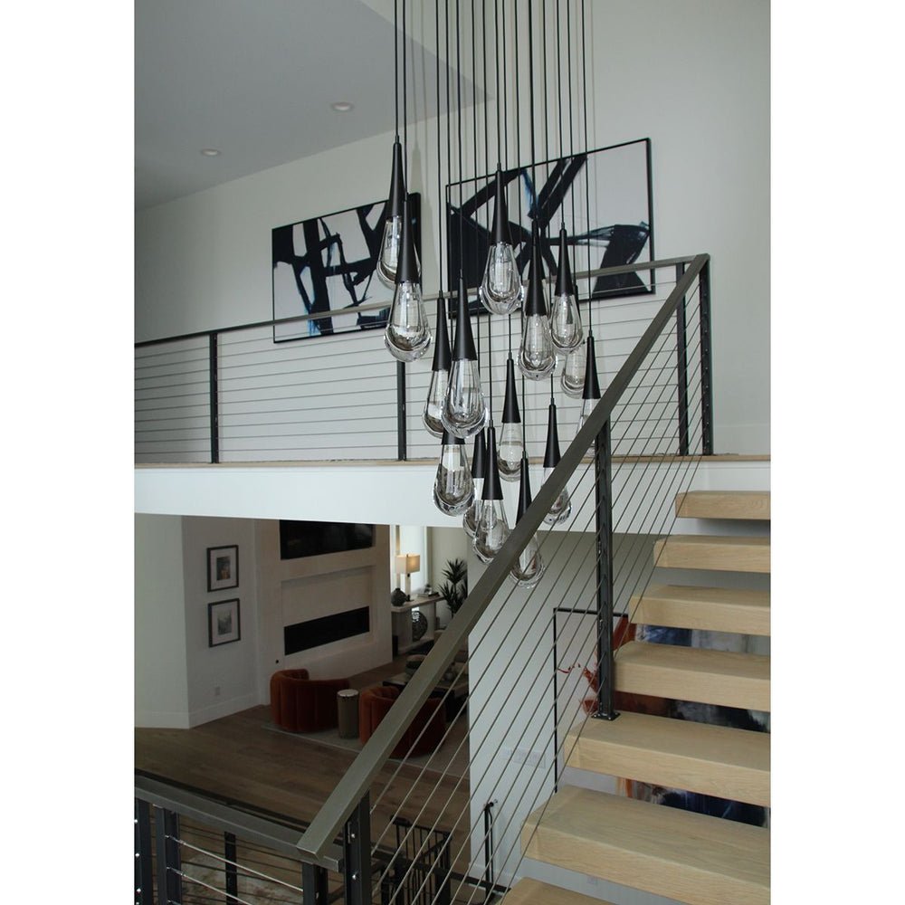 Water Drop Round LED Chandelier - Lightings Menu
