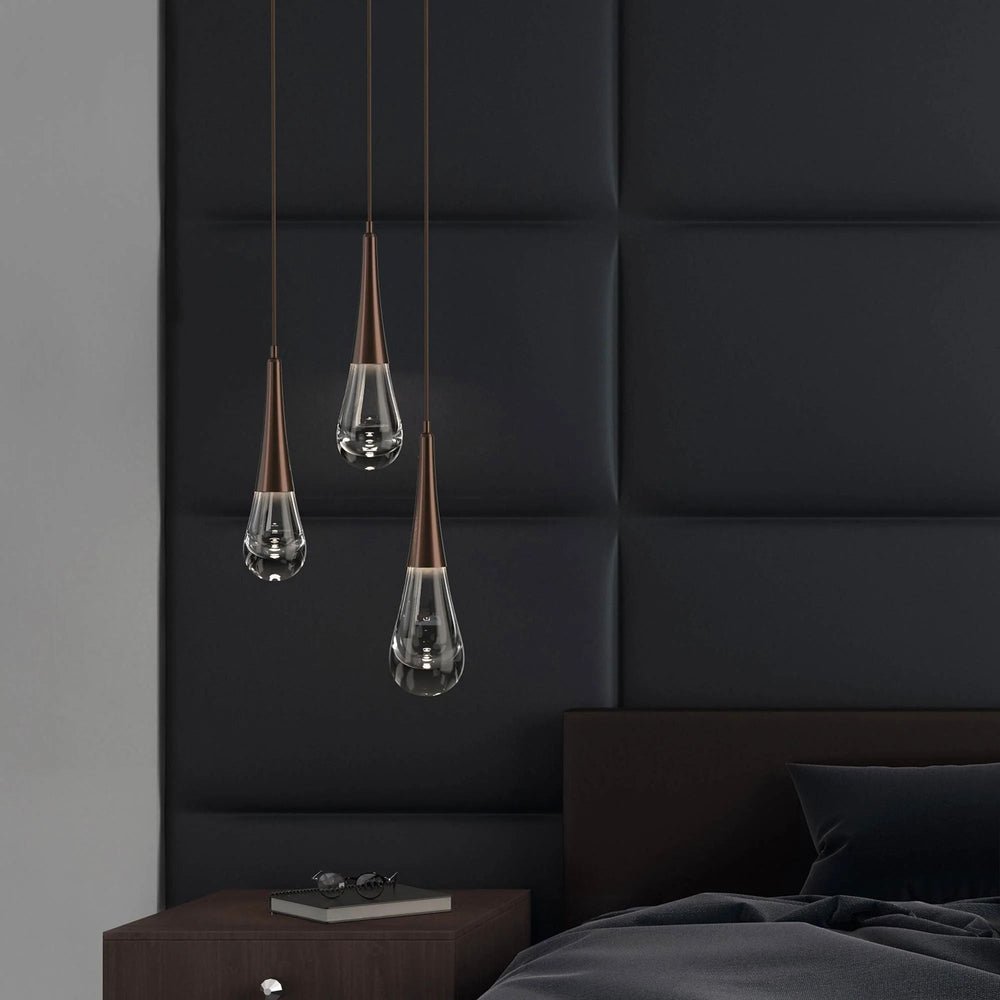 Water Drop Round LED Chandelier - Lightings Menu