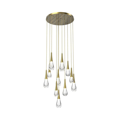 Water Drop Round LED Chandelier - Lightings Menu