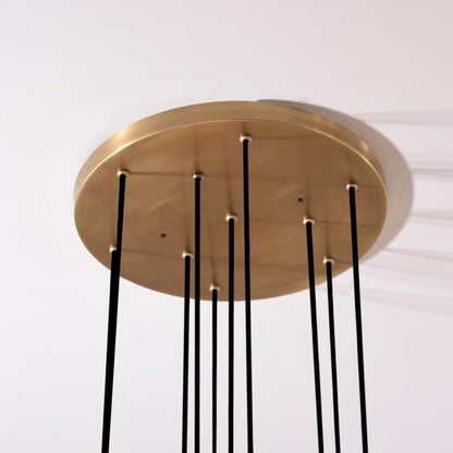 White Porcelain Round Chandelier D18" - Lightings Menu