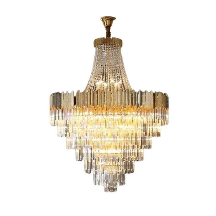 William Multi Tier Crystal Chandelier - Lightings Menu