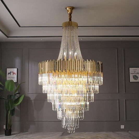 William Multi Tier Crystal Chandelier - Lightings Menu