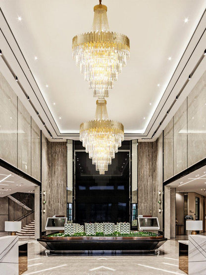 William Multi Tier Crystal Chandelier - Lightings Menu