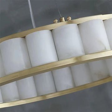 Winnie marble Copper Round chandelier 23" 30" 40" - Lightings Menu
