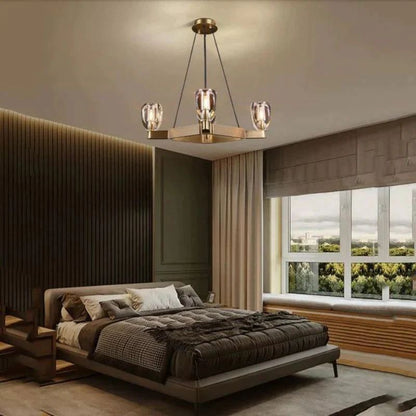 Xina Contemporary 4 - Lights Dining Square Chandelier - Lightings Menu