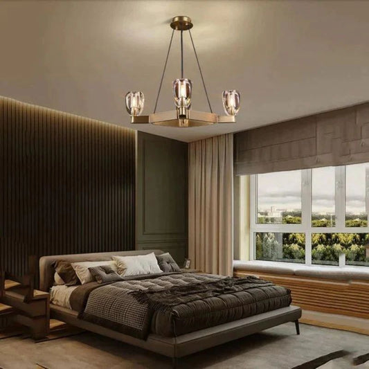 Xina Contemporary 4 - Lights Dining Square Chandelier - Lightings Menu