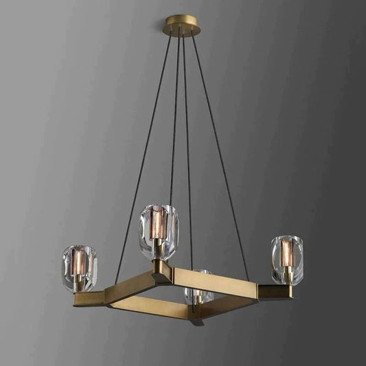 Xina Contemporary 4 - Lights Dining Square Chandelier - Lightings Menu