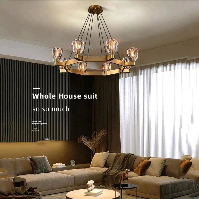 Xina Contemporary Circular Living Room Chandelier - Lightings Menu