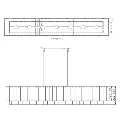 Z - Lite Linear Glass Chandelier - Lightings Menu