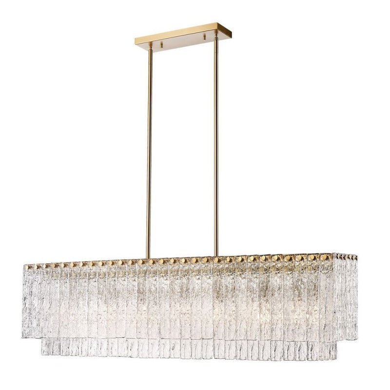 Z - Lite Linear Glass Chandelier - Lightings Menu