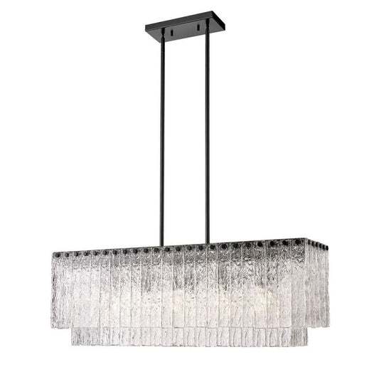 Z - Lite Linear Glass Chandelier - Lightings Menu