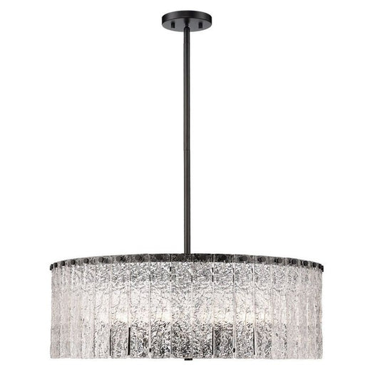 Z - Lite Round Glass Chandelier - Lightings Menu