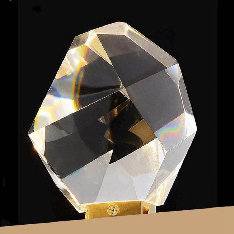 Zora Modern Faceted Crystal Wall Sconce - Lightings Menu