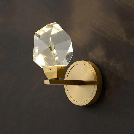 Zora Modern Faceted Crystal Wall Sconce - Lightings Menu