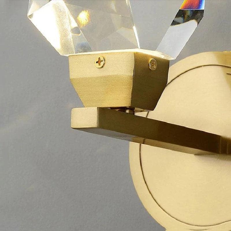 Zora Modern Faceted Crystal Wall Sconce - Lightings Menu